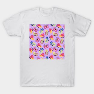 Butterflies Purple T-Shirt